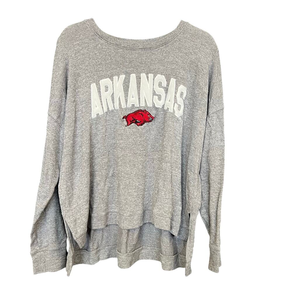 Sideline Apparel Arkansas Gray Side Slit Sweatshirt 2XL
